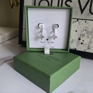 ⛔️SOLD⛔️Kate Spade Cubic Zirconia Dangle Huggies Earrings NIB